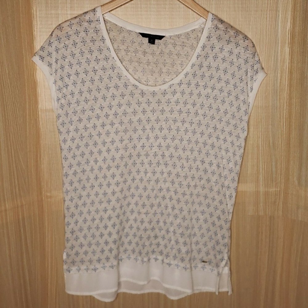 Tommy Hilfiger Linen Short Sleeve Top Medium